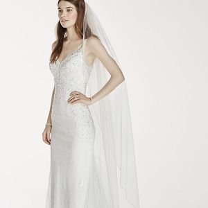 Embellished Edge Walking Veil
